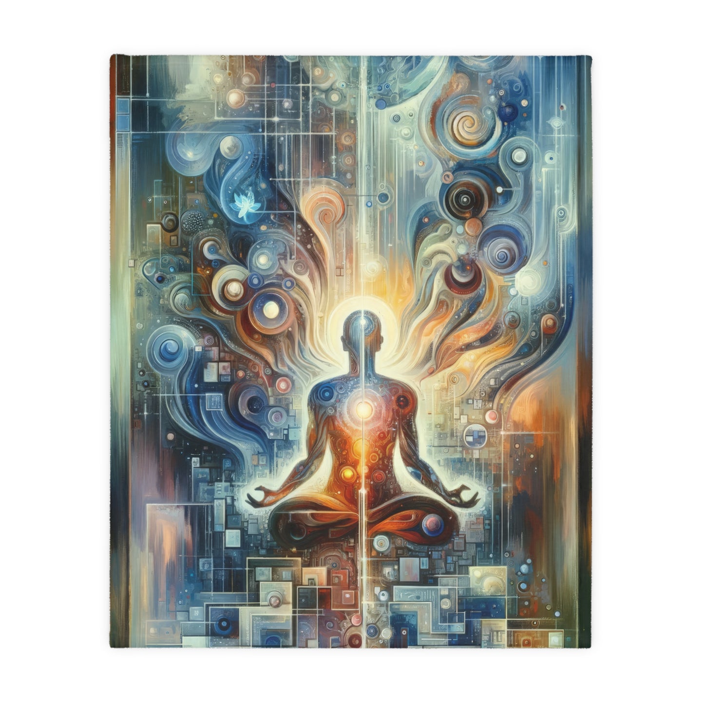 Technological Spiritual Synthesis Velveteen Microfiber Blanket (Two-sided print)