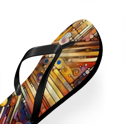 Digital Rhythm Tapestry Flip Flops