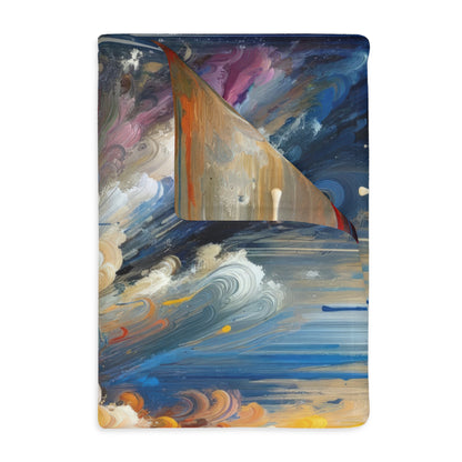 Grandiose Transformation Tachism Velveteen Microfiber Blanket (Two-sided print)