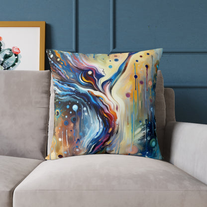 Journey Embrace Tachism Spun Polyester Pillow