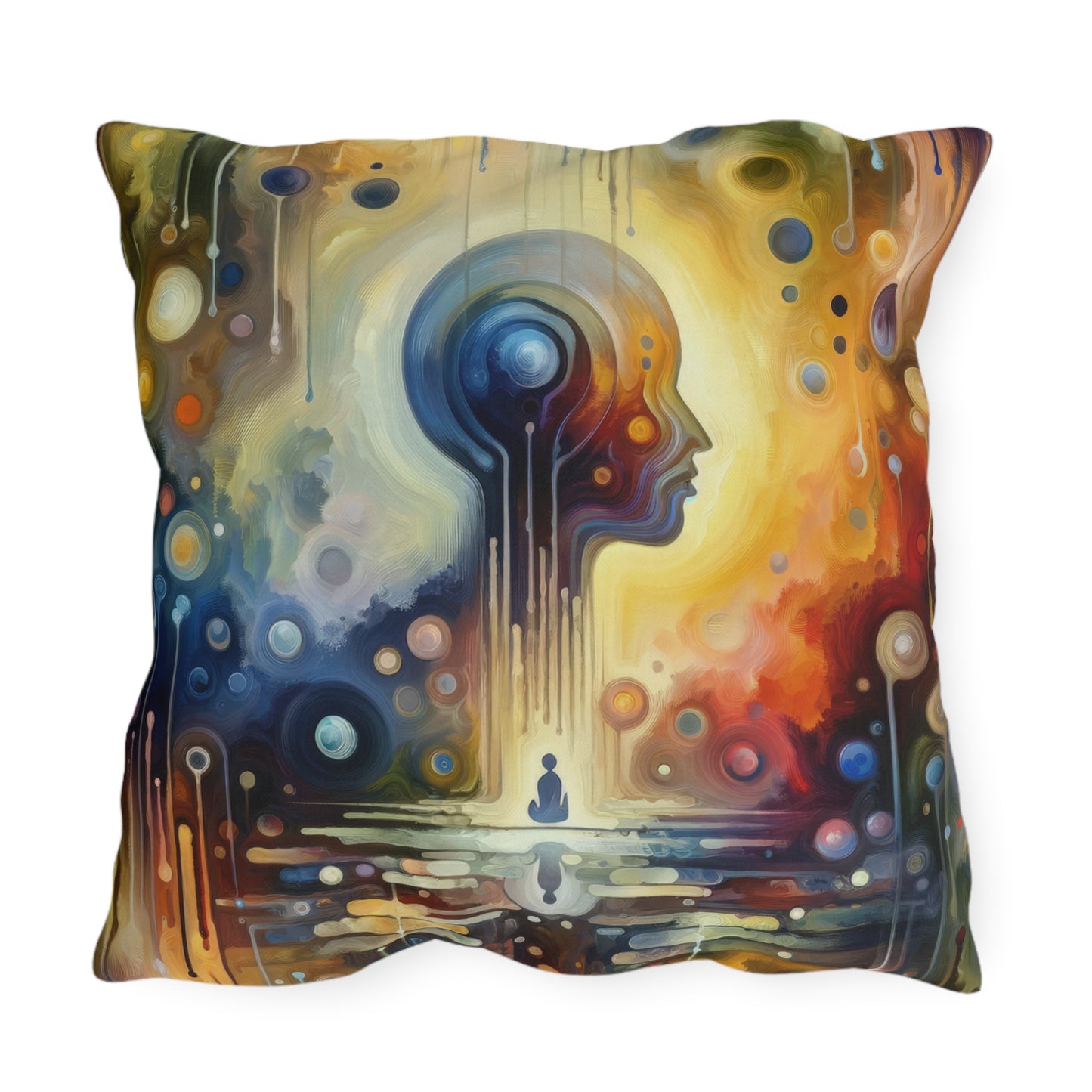 Reflective Oneness Healing Outdoor Pillows