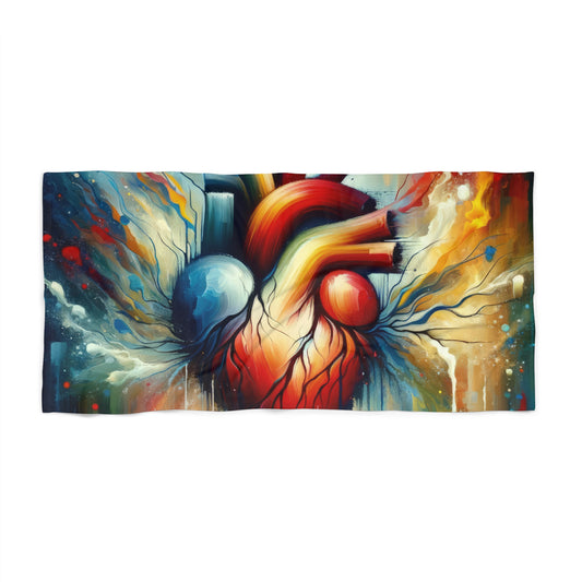 Humanity Heart Unveiled Beach Towel