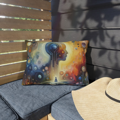 Reflective Oneness Healing Outdoor Pillows