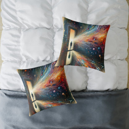 Mirror Wholeness Tachism Spun Polyester Pillow