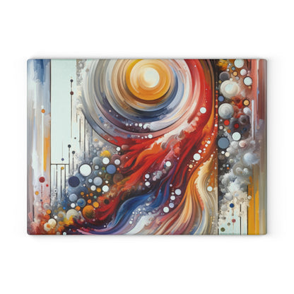 Harmonic Swirl Elegance Glass Cutting Board