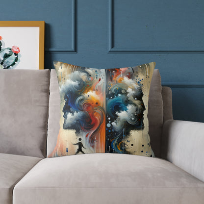Connected Isolation Paradox Spun Polyester Pillow