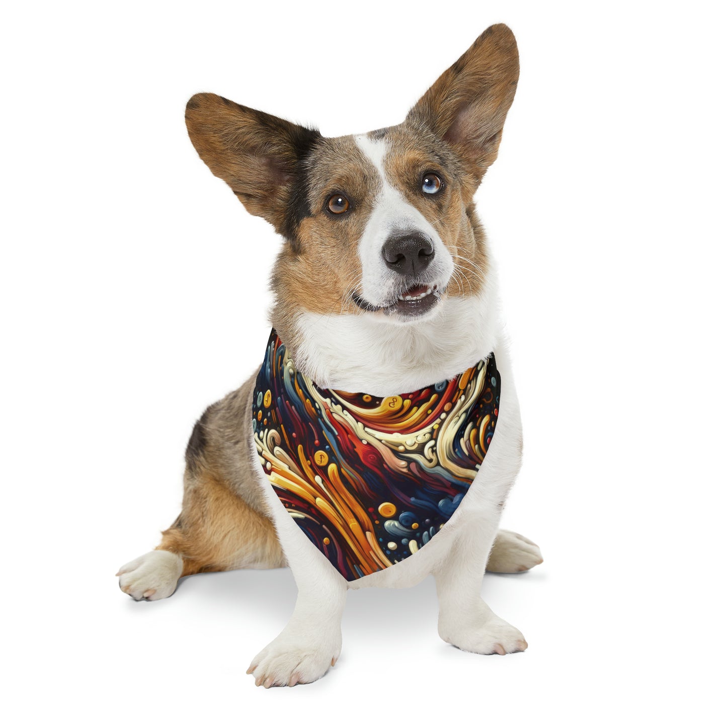 Abstract Financial Flux Pet Bandana Collar