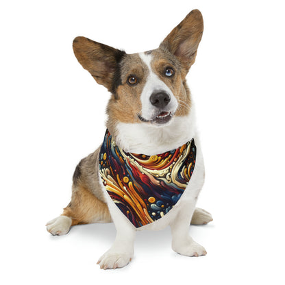 Abstract Financial Flux Pet Bandana Collar