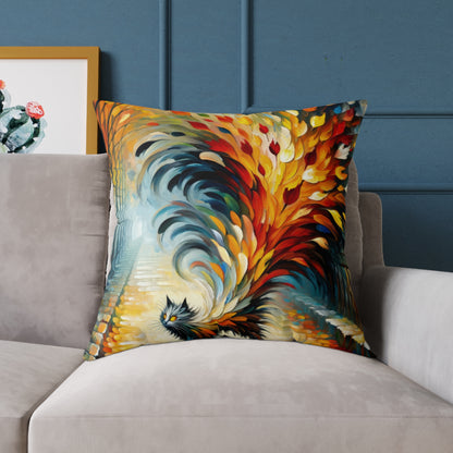 Autumn Whirlwind Escape Spun Polyester Pillow