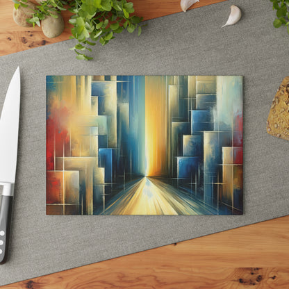 Echoes Dissolving Light Glass Cutting Board