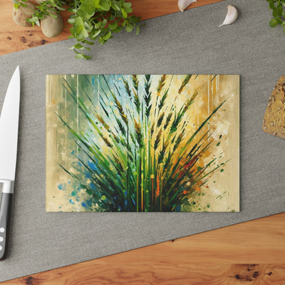 Grass Testament Change Glass Cutting Board