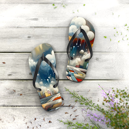 Grounding Silver Clouds Flip Flops