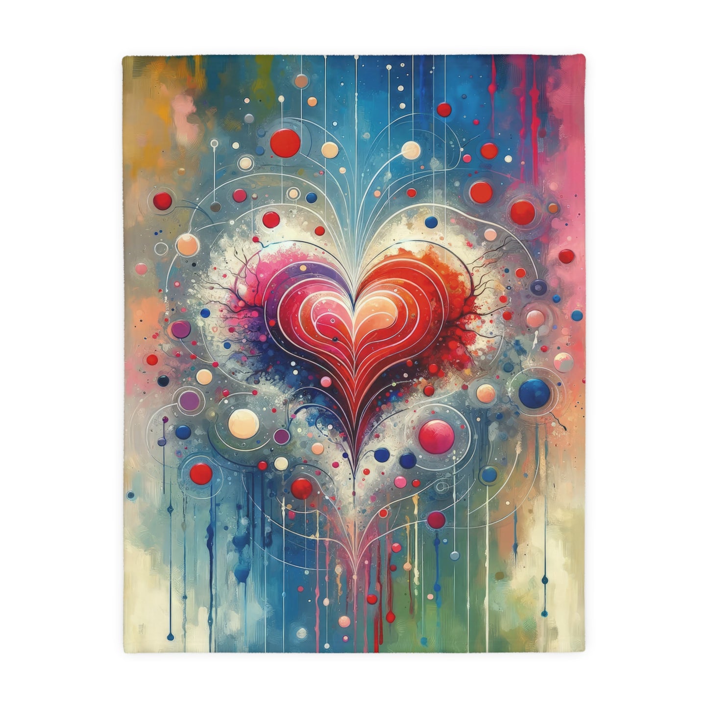 Emotional Physics Heart Velveteen Microfiber Blanket (Two-sided print)