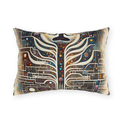 Syncing Silicon Spirituality Outdoor Pillows