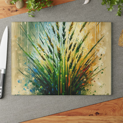 Grass Testament Change Glass Cutting Board