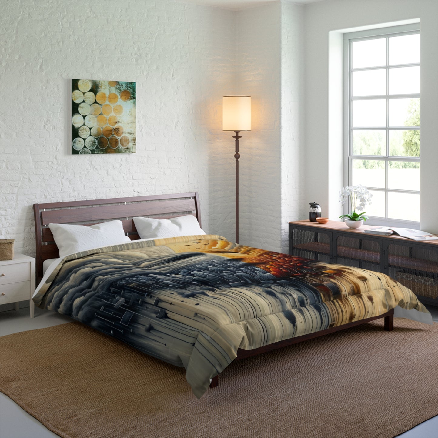 Subdued Revolutionary Currents Comforter