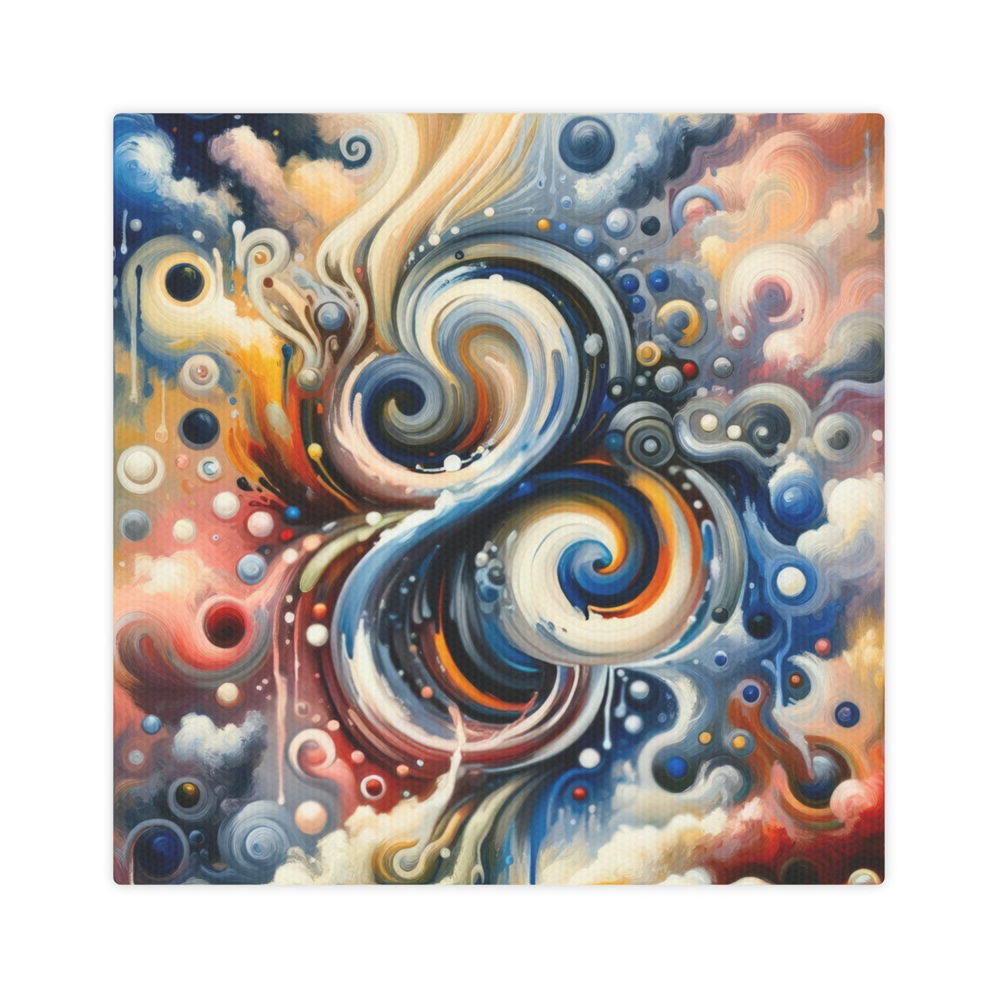 Paradoxical Embrace Tachism Canvas Photo Tile