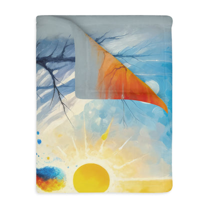 Invincible Summer Discovery Velveteen Microfiber Blanket (Two-sided print)