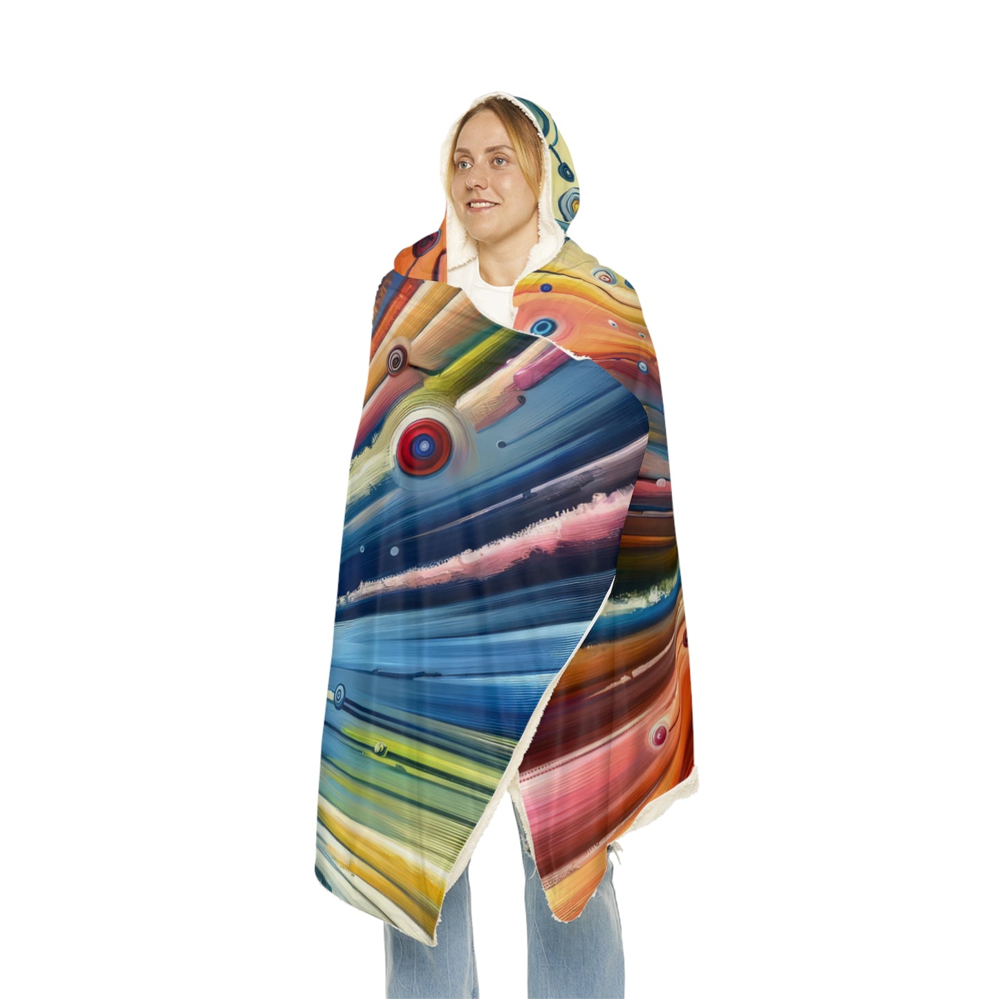 Sustainable Ripple Abstract Snuggle Blanket