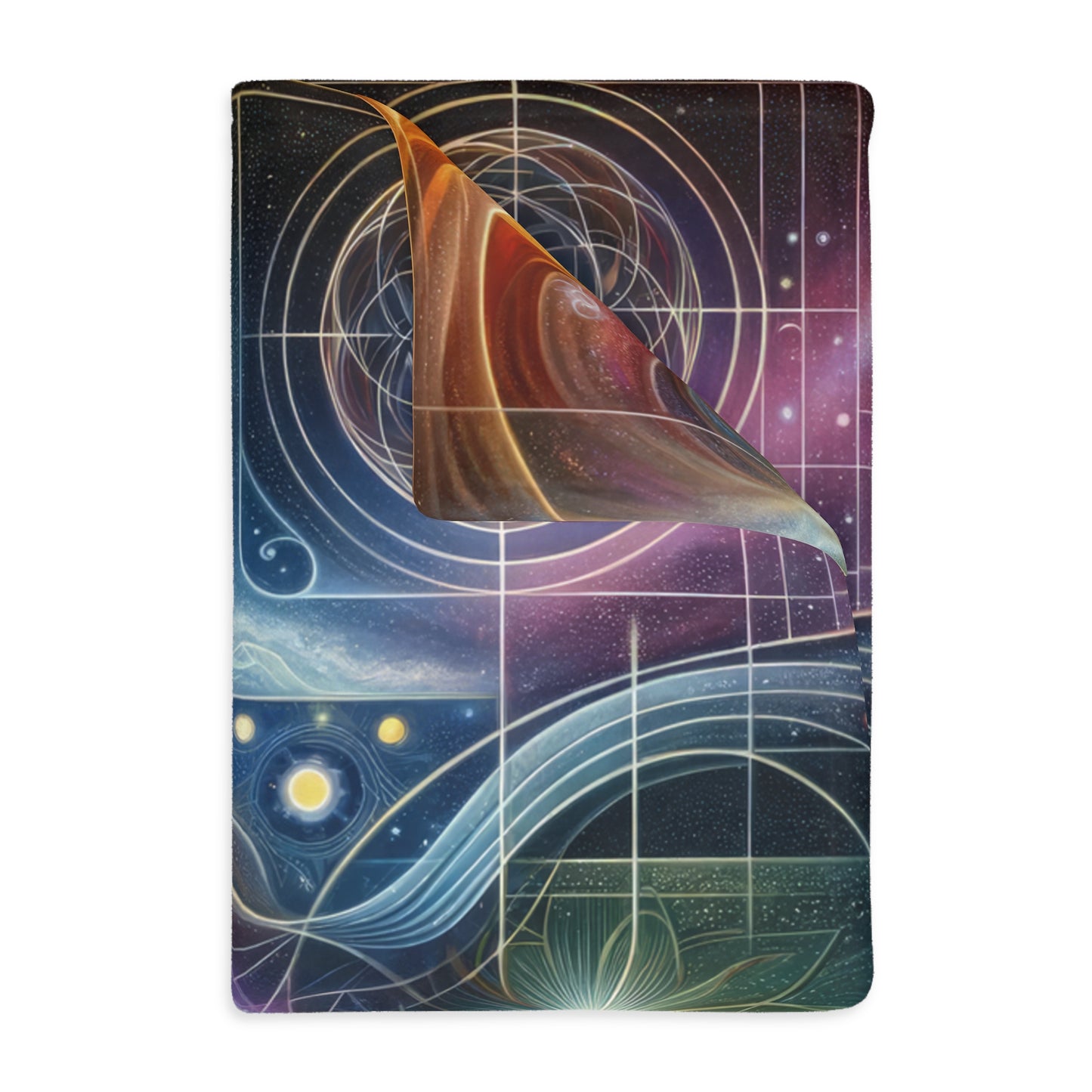 Unified Cosmic Alignment Velveteen Microfiber Blanket (Two-sided print)