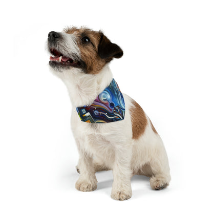 Digital Mindfulness Abstract Pet Bandana Collar