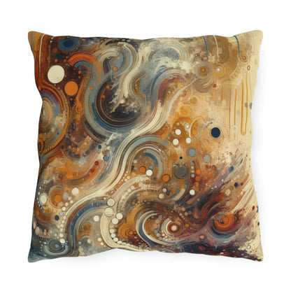 Dynamic Cultural Mosaic Outdoor Pillows