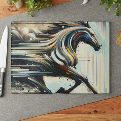 Hyperlinked Horsepower Gallop Glass Cutting Board