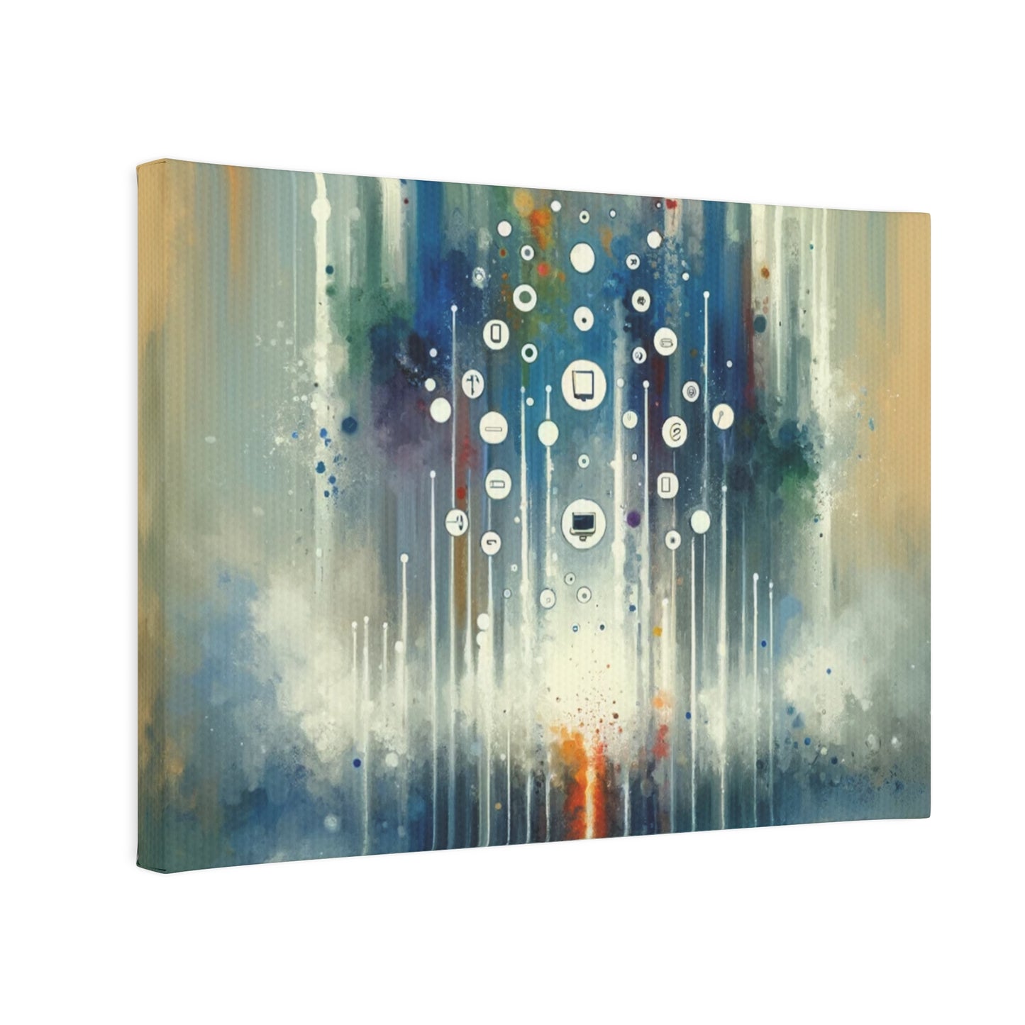 Tachism Digital Escape Canvas Photo Tile