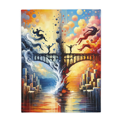 Faithful Diving Bridges Velveteen Microfiber Blanket (Two-sided print)