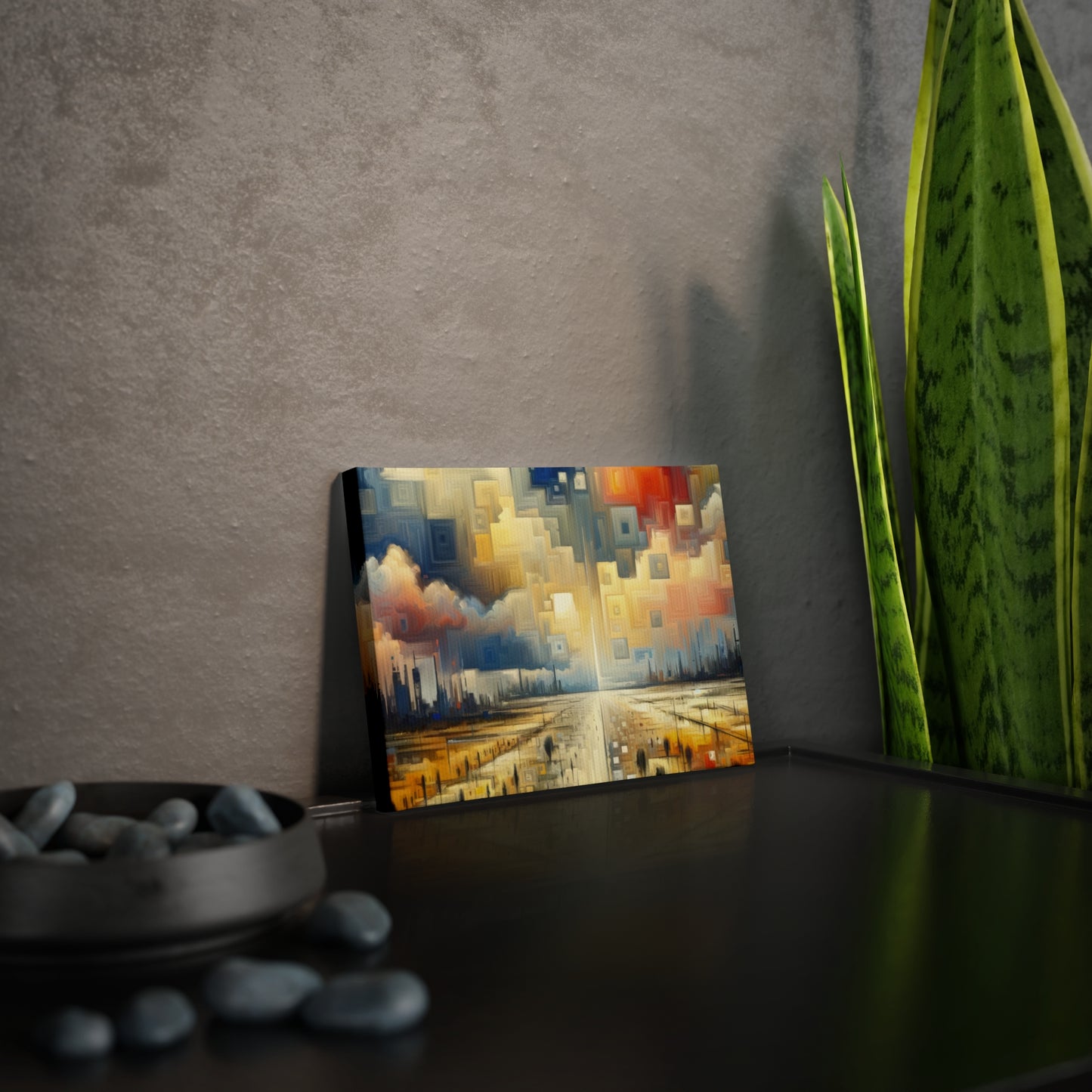 Earnest Gathering Rainwater Canvas Photo Tile
