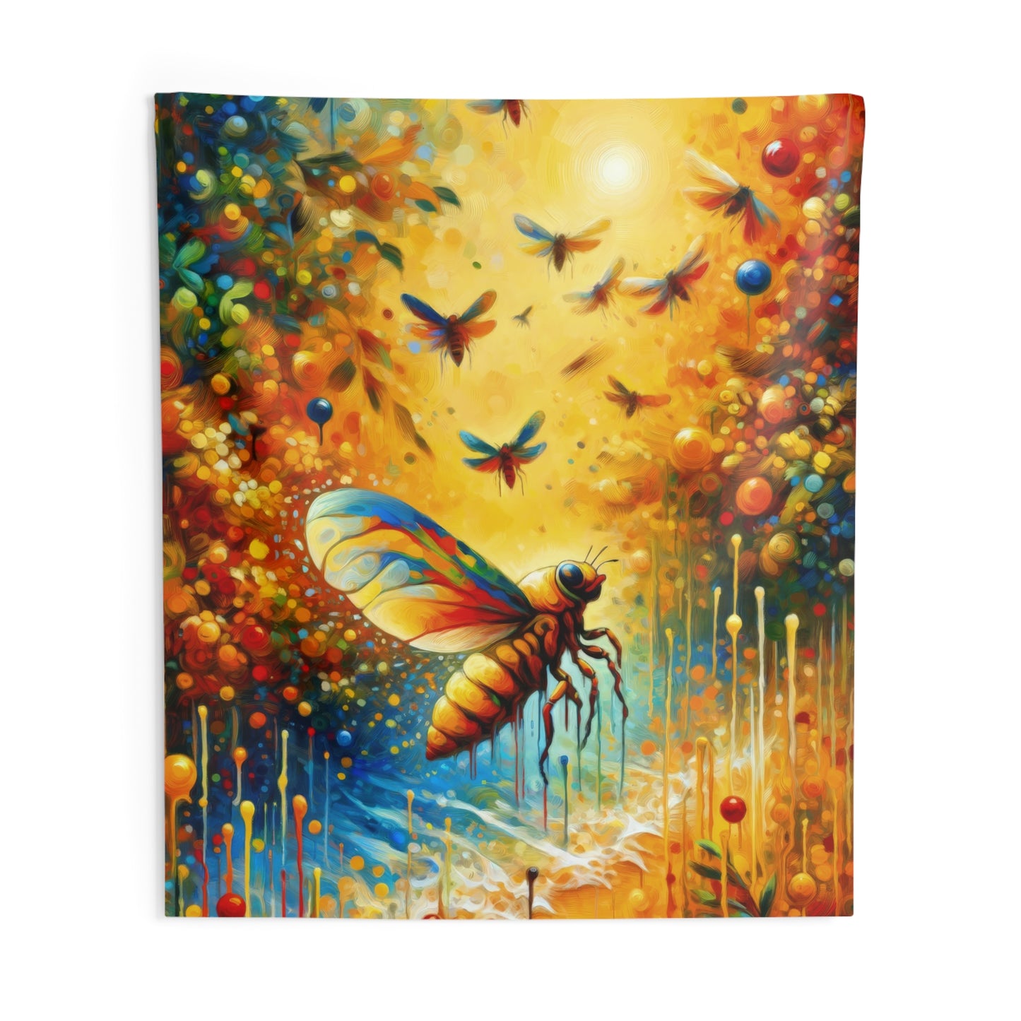 Seasonal Cicada Vibrance Indoor Wall Tapestries