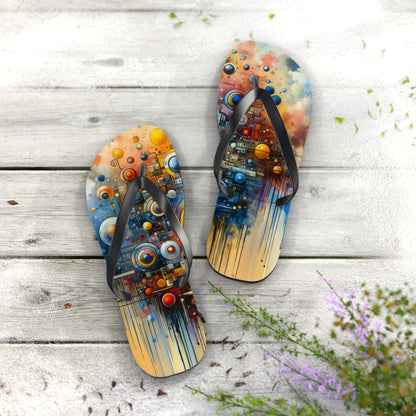 Connected Virtuality Canvas Flip Flops