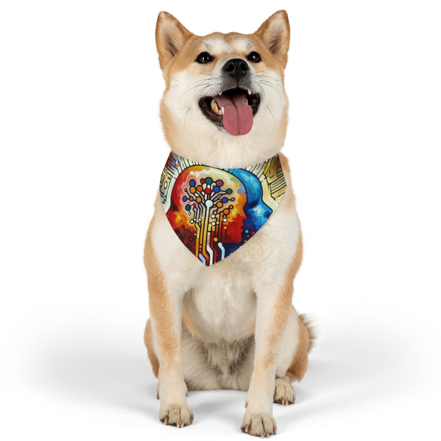 Empathetic Connection Abstract Pet Bandana Collar
