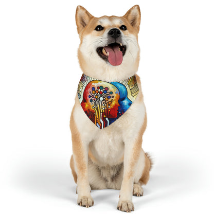 Empathetic Connection Abstract Pet Bandana Collar