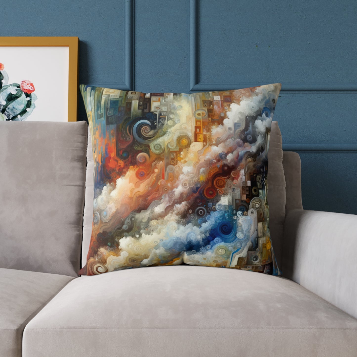 Tachist Unity Diversity Spun Polyester Pillow