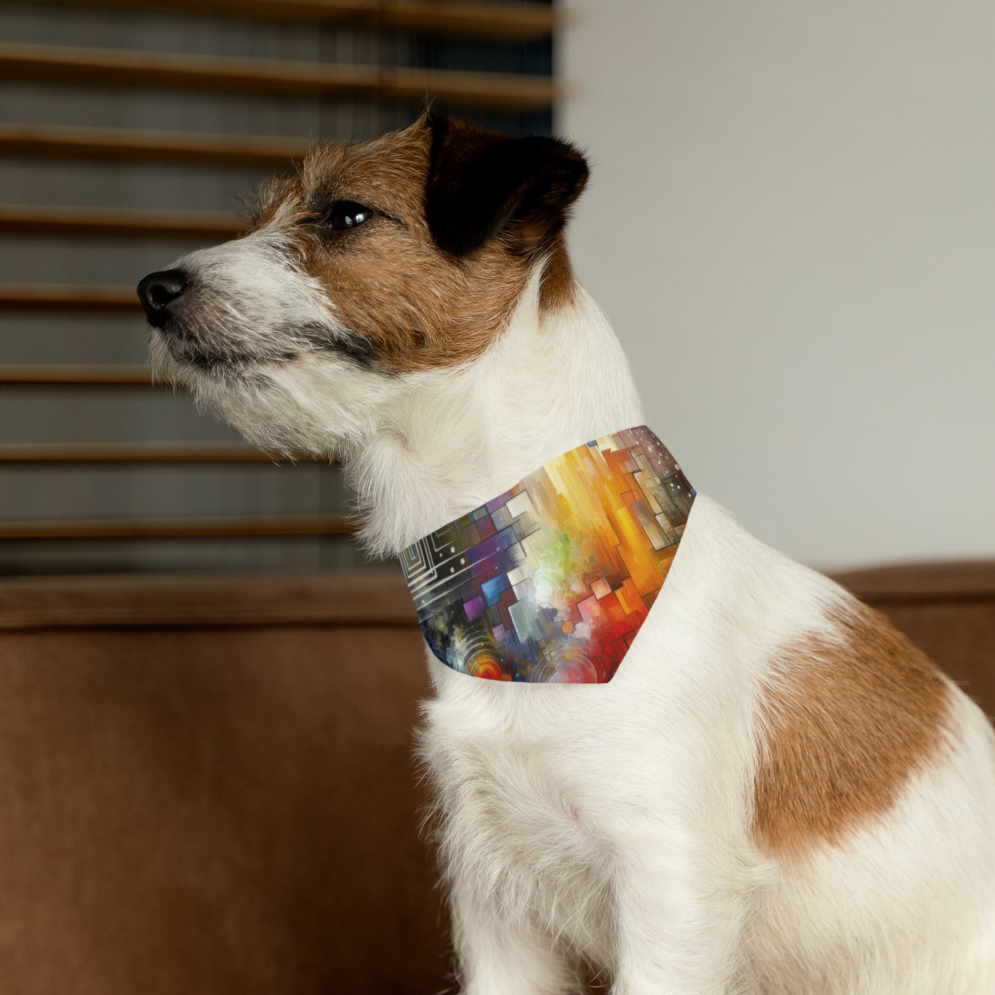 Abstract Technicolor Synthesis Pet Bandana Collar