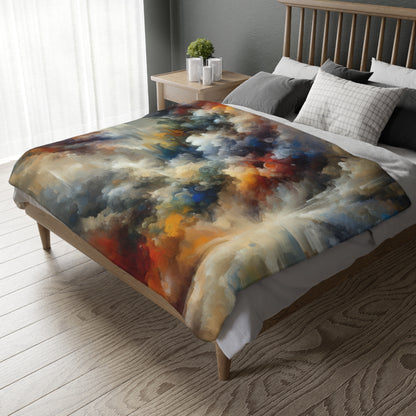 Unspoken Symphony Ethereal Velveteen Microfiber Blanket (Two-sided print)