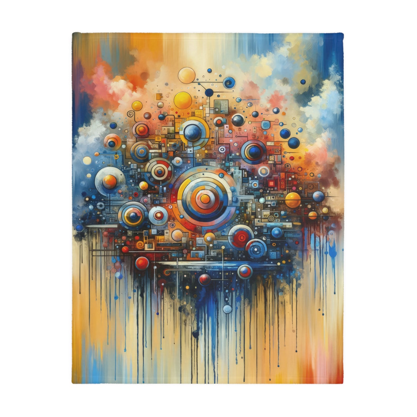 Connected Virtuality Canvas Velveteen Microfiber Blanket (Two-sided print)
