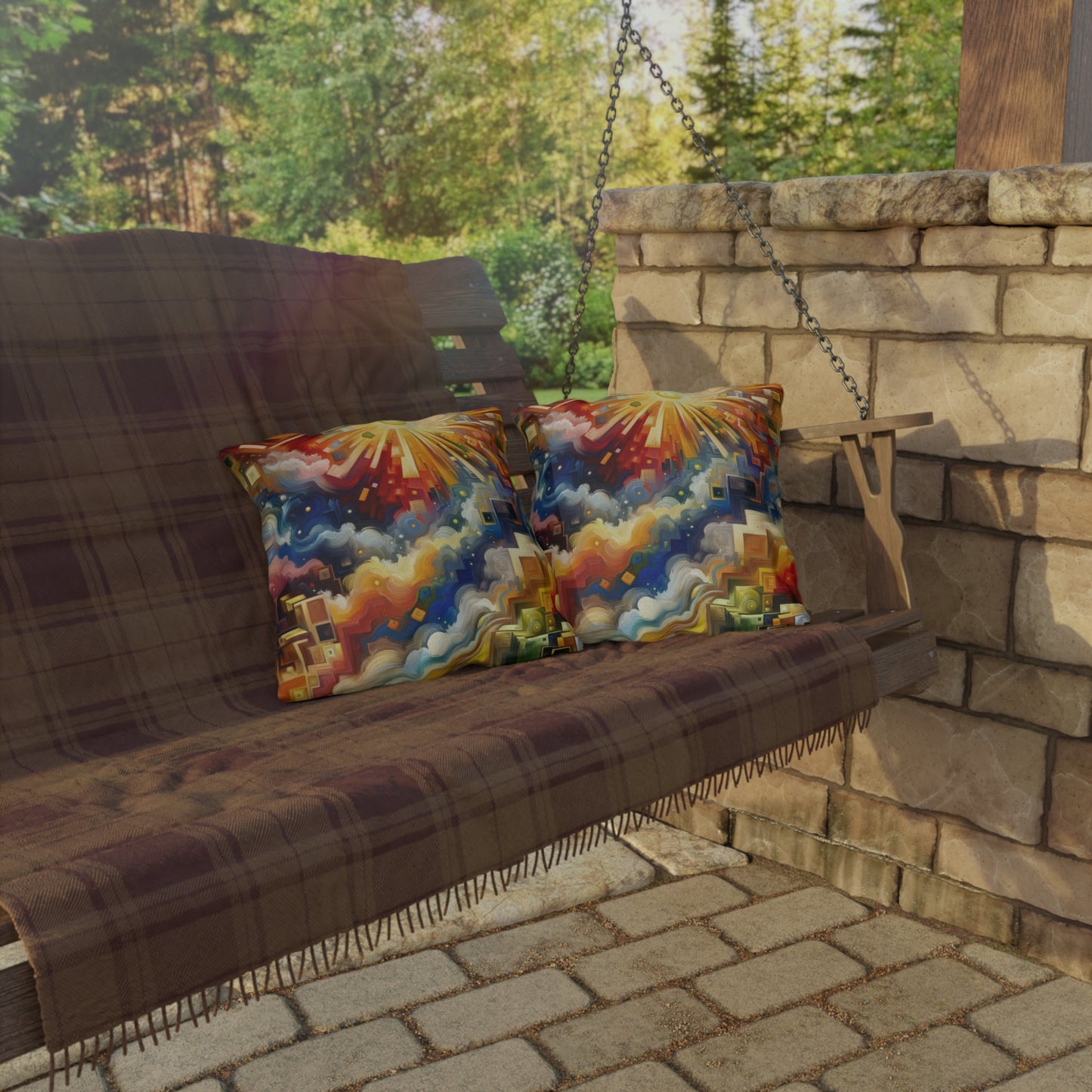 Abundant Resources Burst Outdoor Pillows
