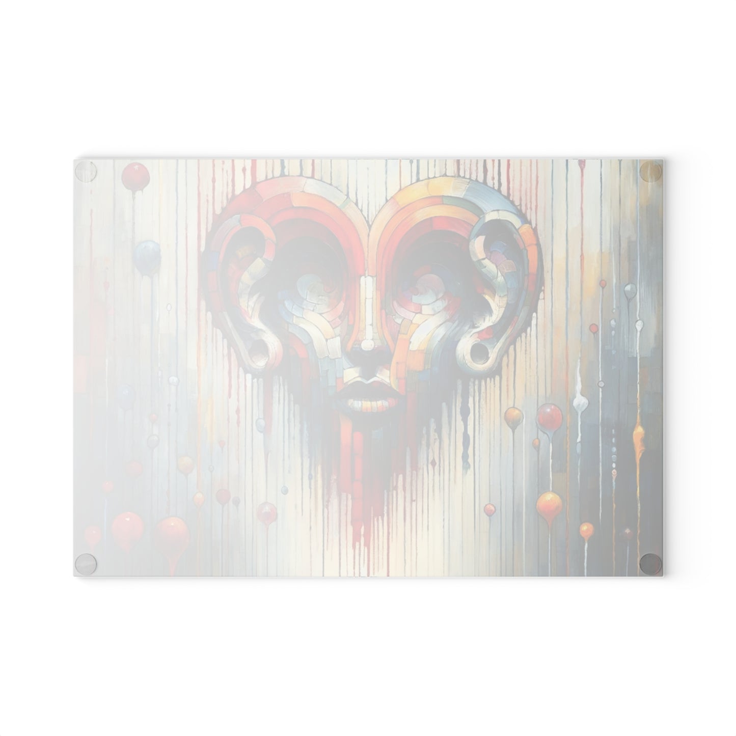 Ears Heart Expression Glass Cutting Board