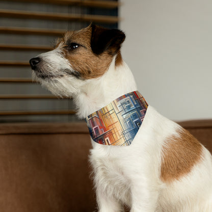 Urban Flow Interconnectedness Pet Bandana Collar