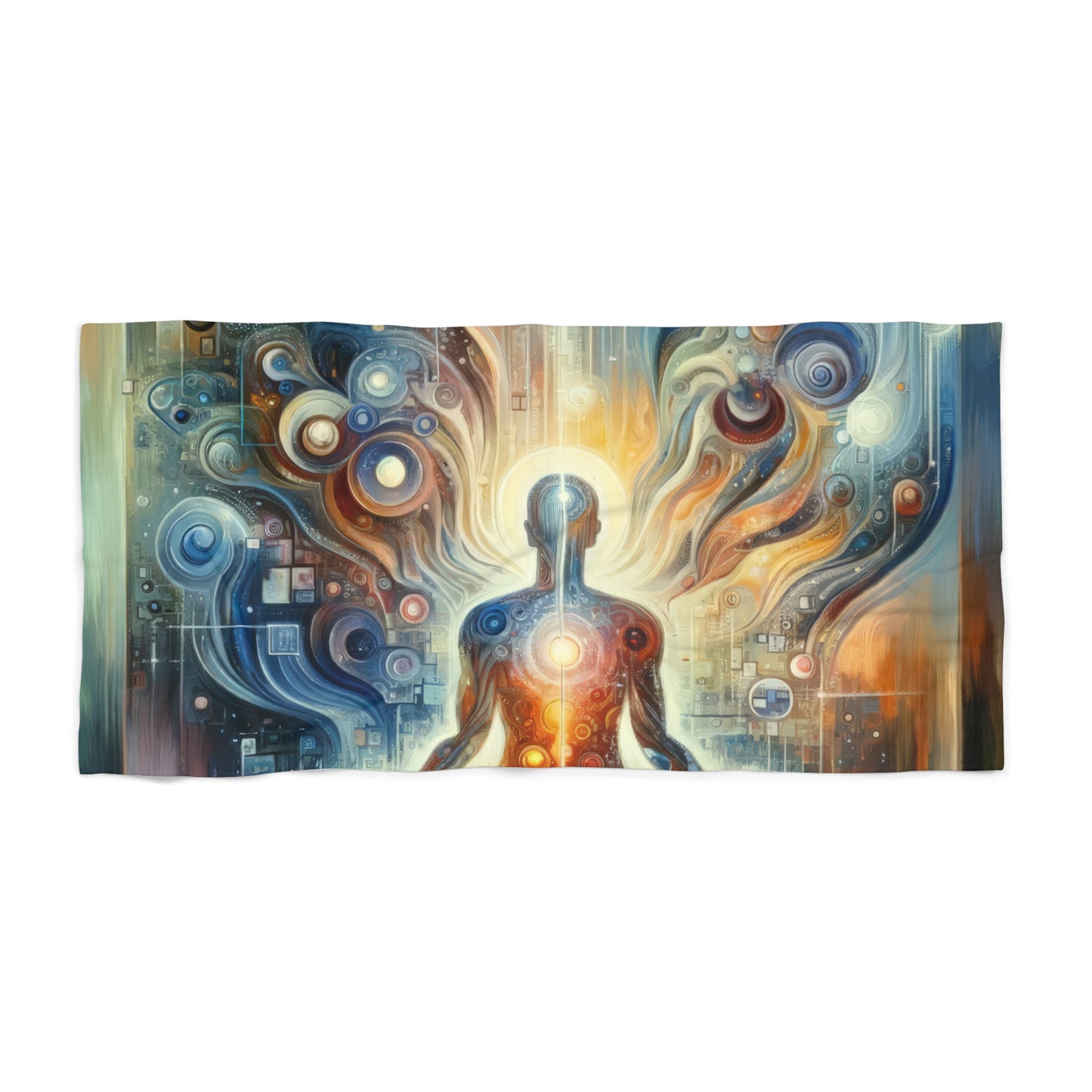 Technological Spiritual Synthesis Beach Towel