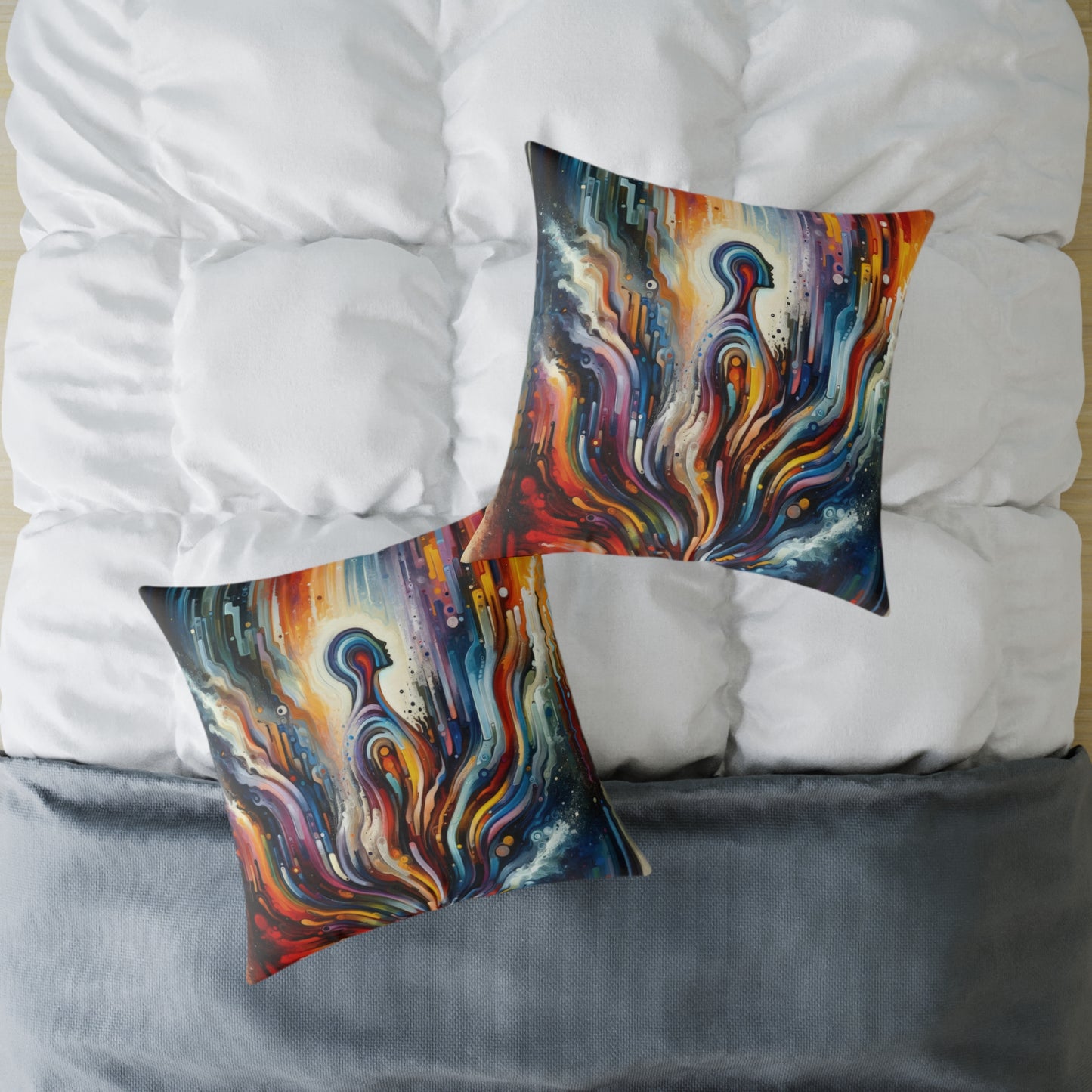 Threshold Collective Consciousness Spun Polyester Pillow