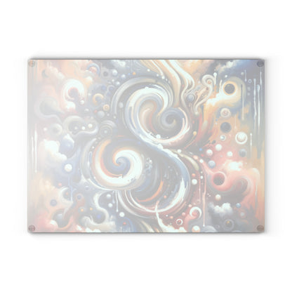 Paradoxical Embrace Tachism Glass Cutting Board