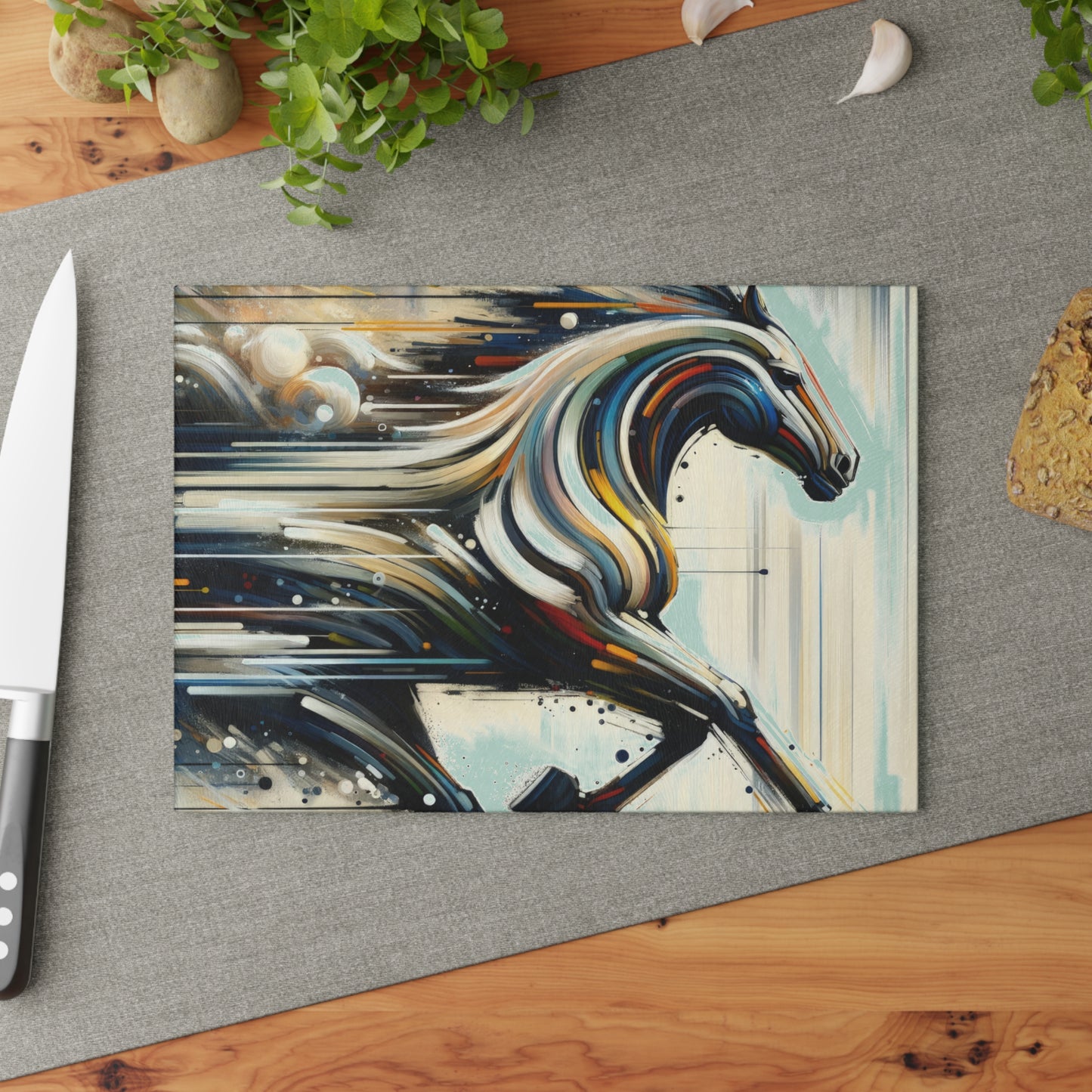 Hyperlinked Horsepower Gallop Glass Cutting Board