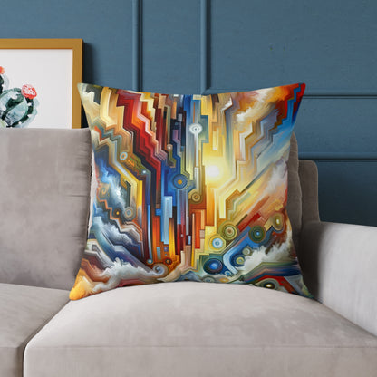 Unity Abstract Vibrancy Spun Polyester Pillow