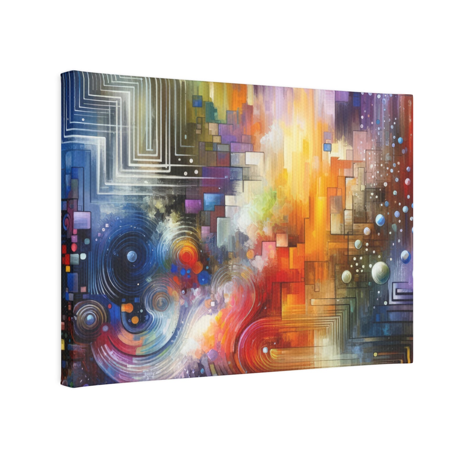 Abstract Technicolor Synthesis Canvas Photo Tile