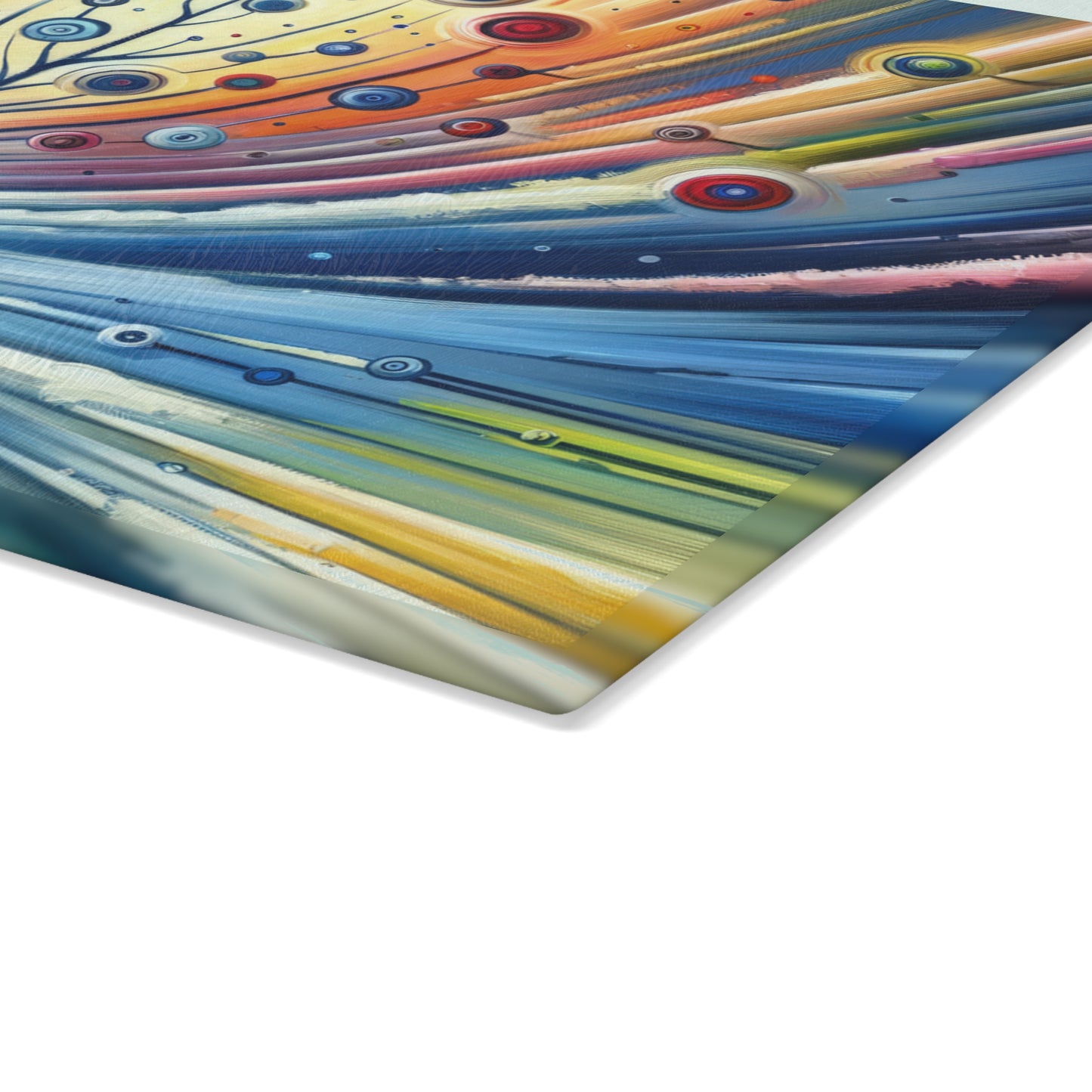 Sustainable Ripple Abstract Glass Cutting Board