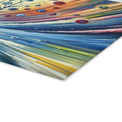 Sustainable Ripple Abstract Glass Cutting Board