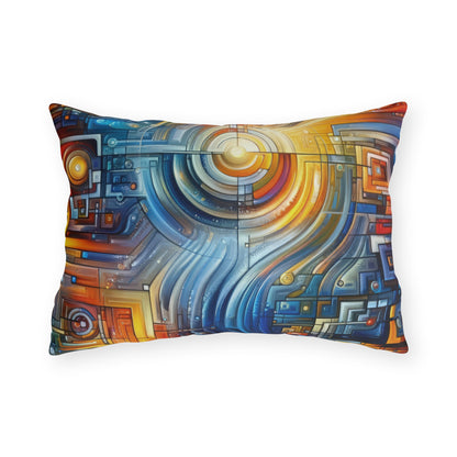 Digital Tachism Connectivity Outdoor Pillows